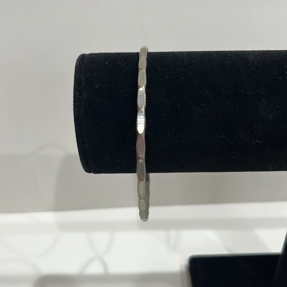 Faux, Elegant Silver Bangle, Costume Bracelet set.